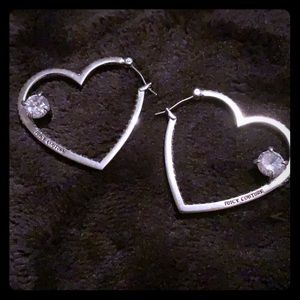 Juicy Couture heart hoop earrings